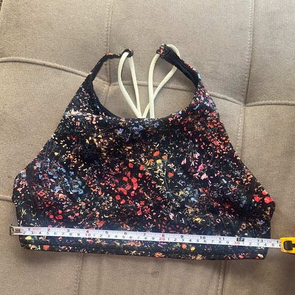 Lululemon Black Floral Sports Bra Size Small - Picture 9 of 11